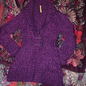 Long purple sweater